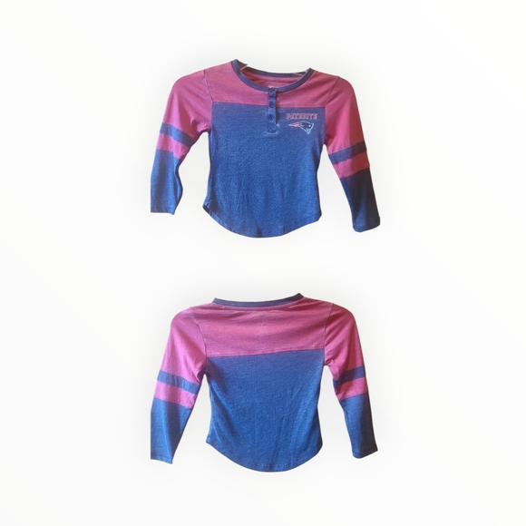 Kids Blue and Pink Long Sleeve Shirt - Picture 1 of 2